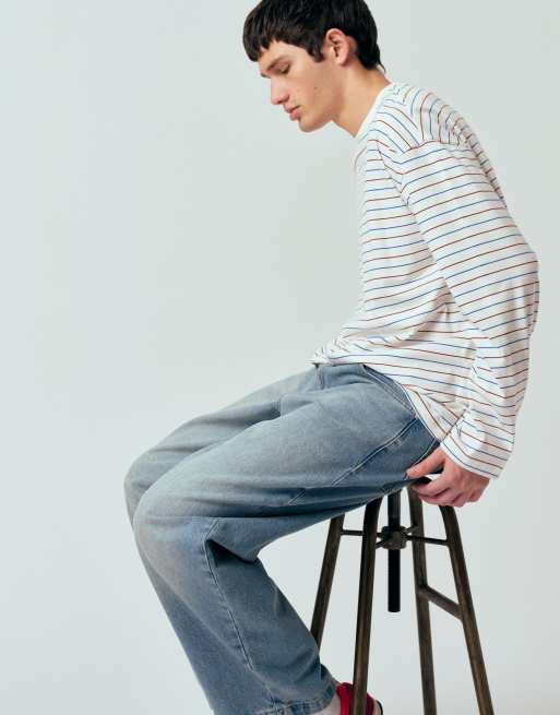 ASOS DESIGN - T-shirt coupe classique à manches longues et rayures - Multicolore, 2 de 5