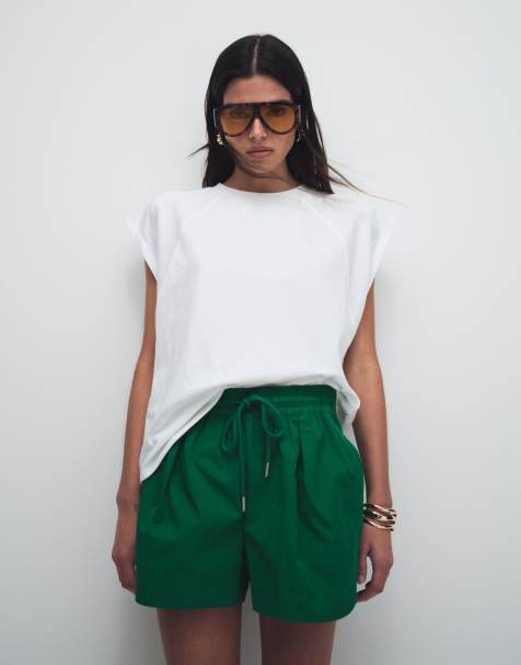 ASOS DESIGN - T-shirt crop top épais coupe carrée à manches raglan - Blanc - view 1