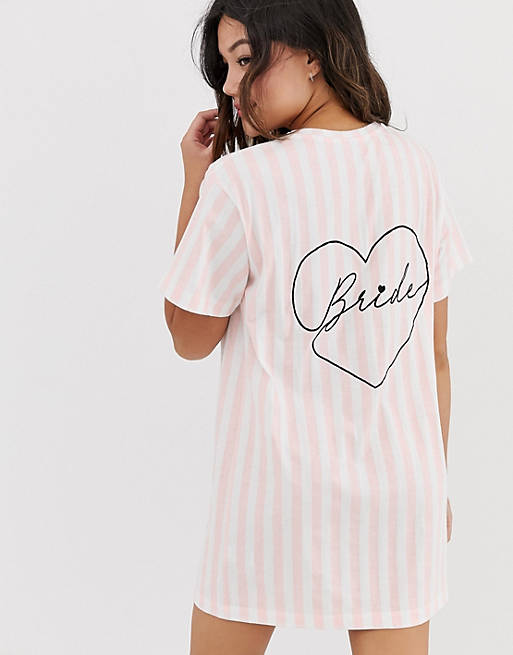 ASOS DESIGN - T-shirt de pyjama de mariée