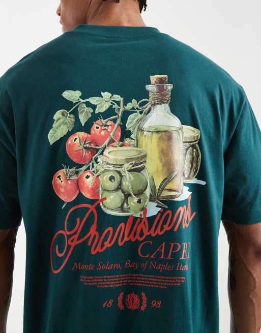 ASOS DESIGN - T-shirt décontracté à imprimé nourriture - Vert foncé, 5 de 5
