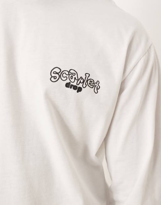 ASOS DESIGN - T-shirt décontracté à manches longues avec imprimé fruit effet bulle - Blanc, 2 de 5