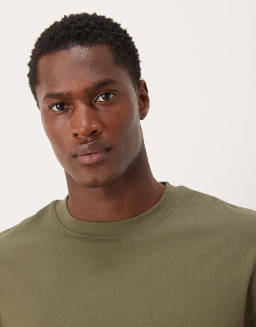 ASOS DESIGN - T-shirt décontracté à manches longues en tissu épais - Olive délavé, 5 de 5