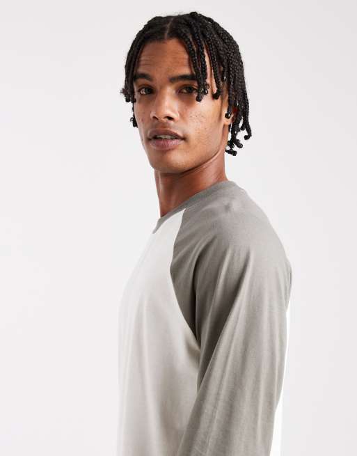 ASOS DESIGN - T-shirt décontracté à manches longues raglan - Crème, 4 de 5