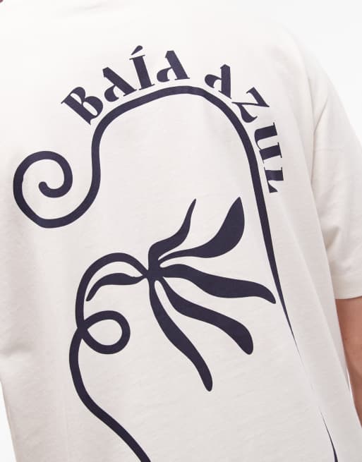 ASOS DESIGN - T-shirt décontracté à motif fleur - Blanc, 4 de 5