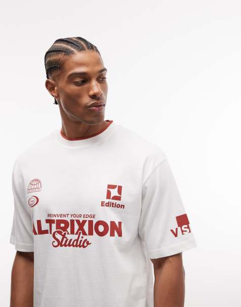 ASOS DESIGN - T-shirt décontracté à motif grahique sur le devant - Blanc - view 1