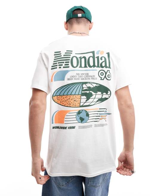 ASOS DESIGN - T-shirt décontracté avec imprimé au dos - Blanc