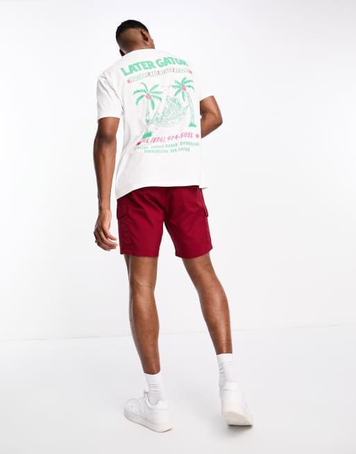ASOS DESIGN - T-shirt décontracté avec imprimé BD au dos - Blanc, 3 de 4