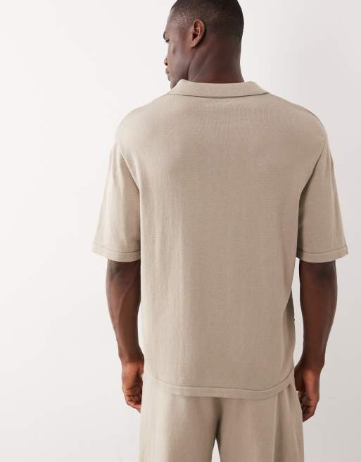 ASOS DESIGN - T-shirt décontracté en maille texturée - Taupe, 5 de 5