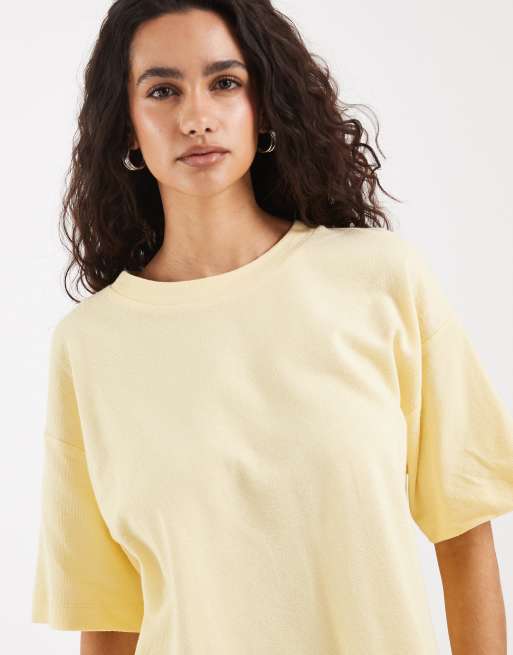 ASOS DESIGN - T-shirt d'ensemble oversize texturé - Babeurre, 4 de 4