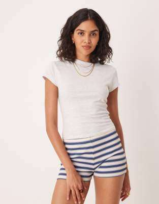 ASOS DESIGN - T-shirt effet rétréci - Givré chiné - view 1