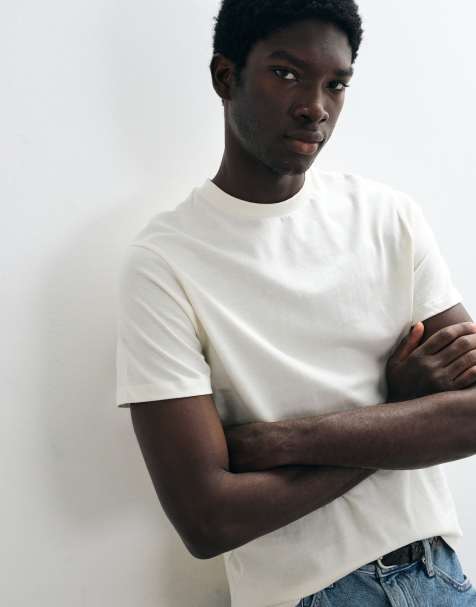 ASOS DESIGN t-shirt épais coupe regular couleur crème - view 1