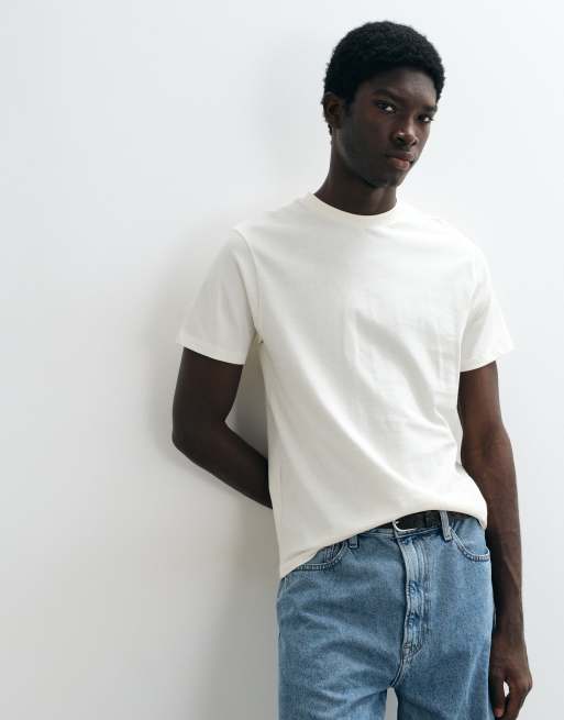 ASOS DESIGN t-shirt épais coupe regular couleur crème, 2 de 5