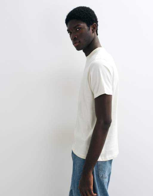 ASOS DESIGN t-shirt épais coupe regular couleur crème, 4 de 5
