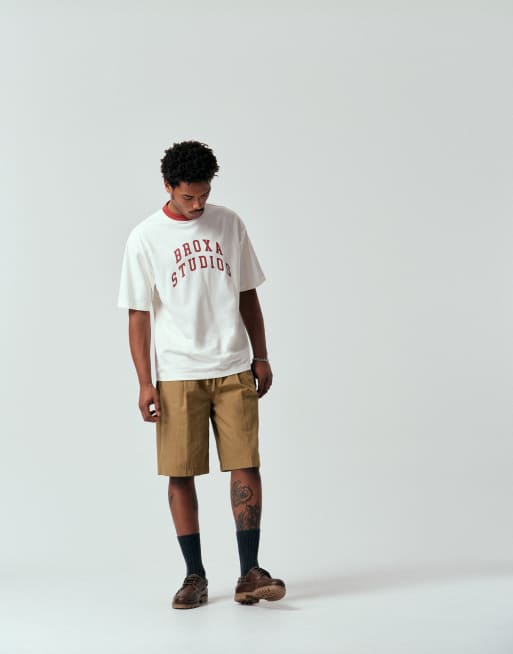 ASOS DESIGN - T-shirt épais oversize à imprimé texte - Blanc cassé, 5 de 5