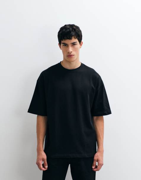 ASOS DESIGN - T-shirt épais oversize - Noir - view 1