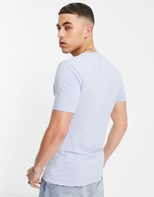 T-shirt girocollo attillata azzurra-Blu - ASOS DESIGN T-shirt donna  - immagine3