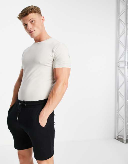 ASOS DESIGN - T-shirt girocollo attillata in misto cotone color crema - CREAM
