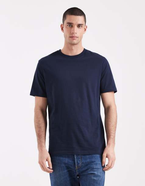 ASOS DESIGN - T-shirt girocollo basic blu navy - view 1