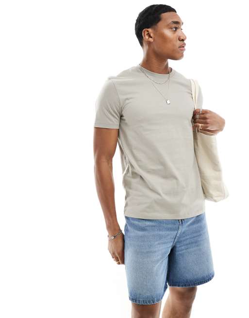 ASOS DESIGN - T-shirt girocollo basic color kaki