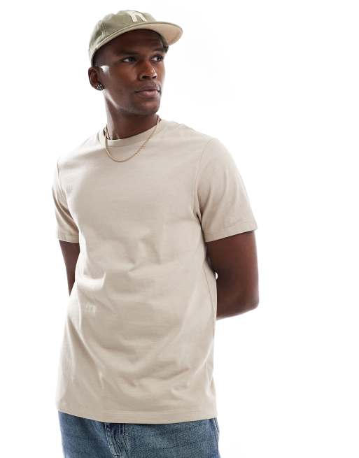 ASOS DESIGN - T-shirt girocollo basic color pietra