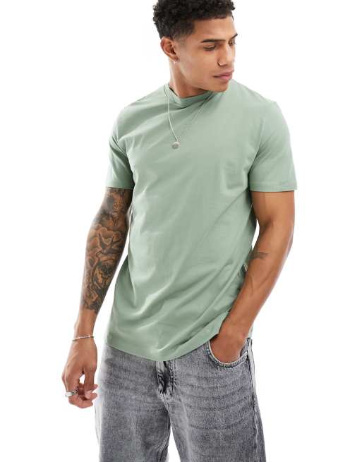 ASOS DESIGN - T-shirt girocollo basic color salvia