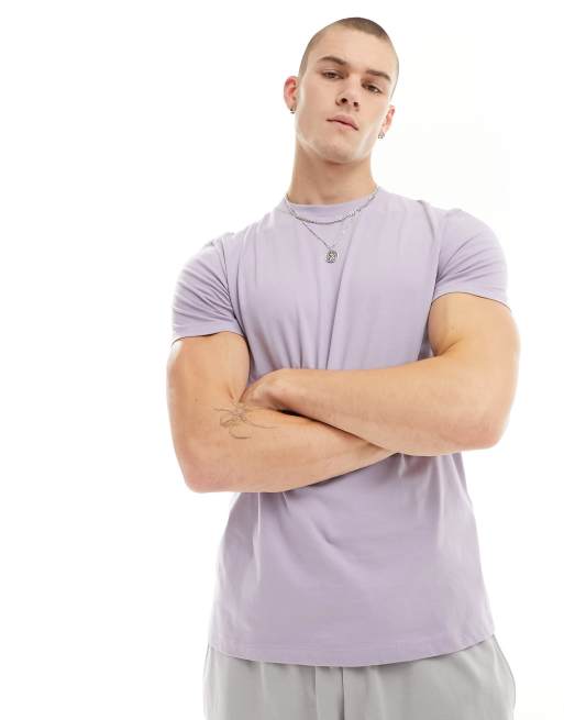 ASOS DESIGN - T-shirt girocollo basic lilla