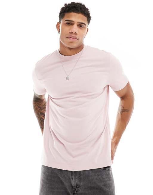ASOS DESIGN - T-shirt girocollo basic rosa
