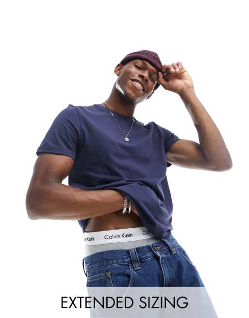 ASOS DESIGN - T-shirt girocollo blu navy 