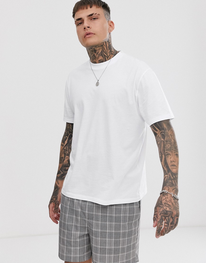 ASOS DESIGN - T-shirt girocollo comoda bianca-Bianco