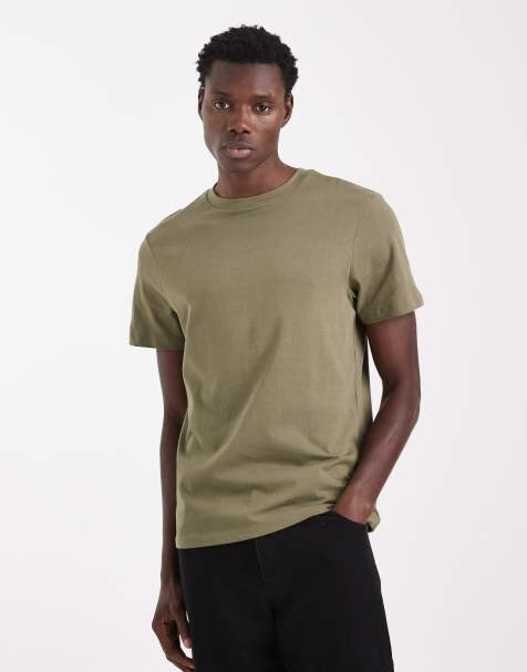 ASOS DESIGN - T-shirt girocollo pesante kaki - view 1