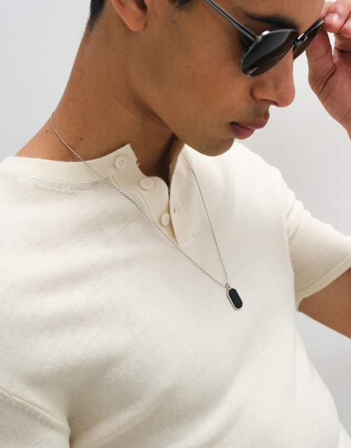 ASOS DESIGN t-shirt henley moulant en crème, 5 de 5