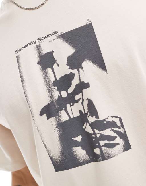 ASOS DESIGN – T-shirt i oversize med boxig passform och blomtryck framtill, 3 av 4