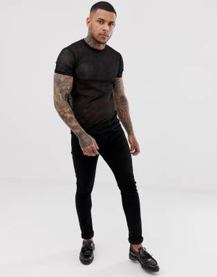 asos black t shirt mens