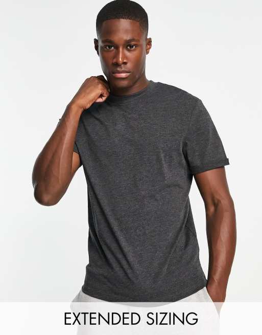 Buy Grey Charcoal Marl Essential Crew Neck T-Shirt from Next Spain