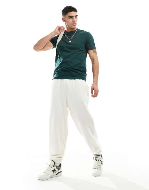 ASOS DESIGN t-shirt in dark green with back neck text print, 4 of 4
