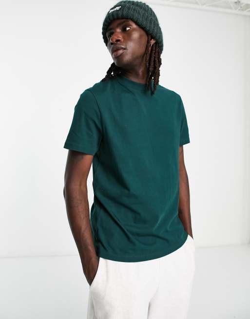 ASOS DESIGN – T-Shirt in Dunkelgrün mit Rundhalsausschnitt