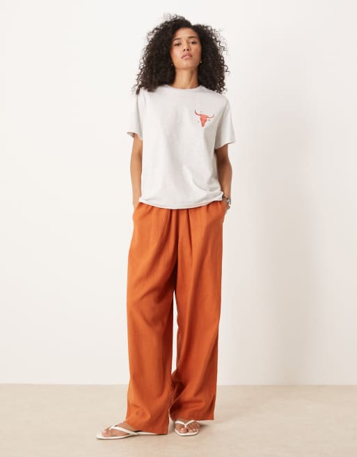 ASOS DESIGN – T-Shirt in meliertem Eisgrau mit Rodeo Cowboy-Grafikprint, in normaler Passform, 4 von 4