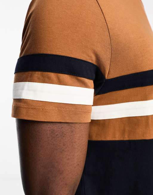 ASOS DESIGN T-shirt in navy color block | ASOS