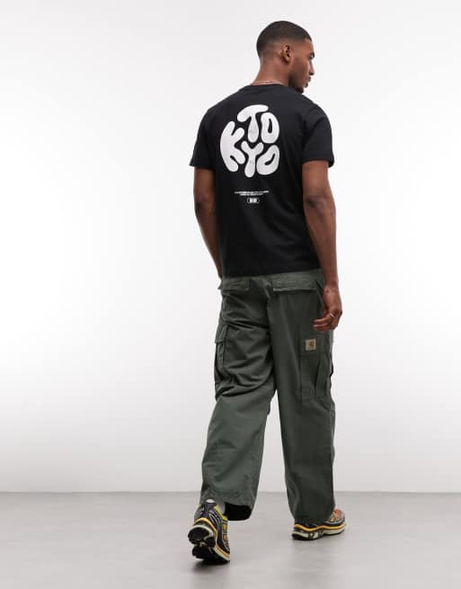 ASOS DESIGN – T-Shirt in Schwarz mit „Kyoto“-Schriftzug in regulärer Passform, 2 von 5