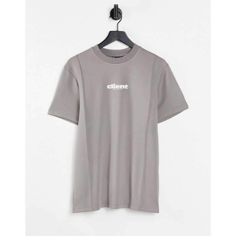 Uomo T-shirt e Canotte DESIGN - T-shirt in tessuto scuba con pieghe e stampa sul davanti 