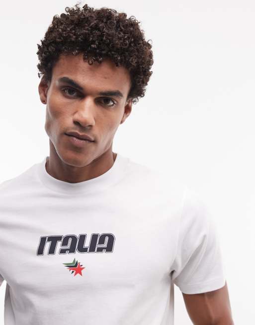 ASOS DESIGN – T-Shirt in Weiß mit regulärer Passform und „Italia“-Print, 3 von 5