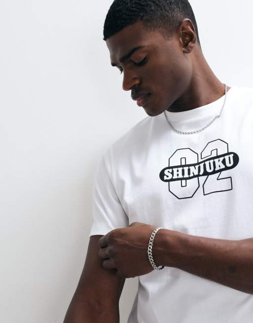 ASOS DESIGN – T-Shirt in Weiß mit Textgrafik, 2 von 5