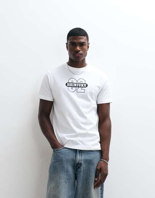 ASOS DESIGN – T-Shirt in Weiß mit Textgrafik, 3 von 5
