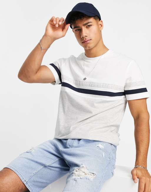 ASOS DESIGN color block t-shirt with pocket detail