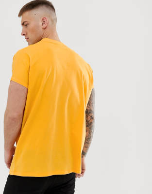 Roulé Asos Cou À Jaune Avec Long Oversize Manches Bord DesignT Ras De shirt k0OnPw