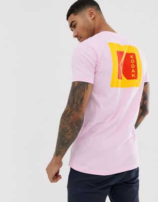 ASOS DESIGN – T-shirt med Kodak-tryck-Rosa