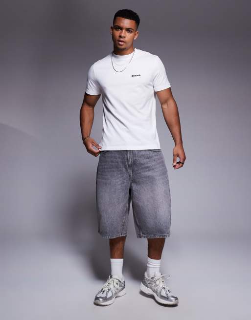ASOS DESIGN - T-shirt met atelierprint in wit , 4 van 4