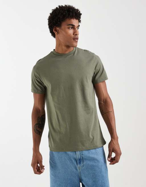 ASOS DESIGN - T-shirt met grafische café-print in olijfgroen, 3 van 5