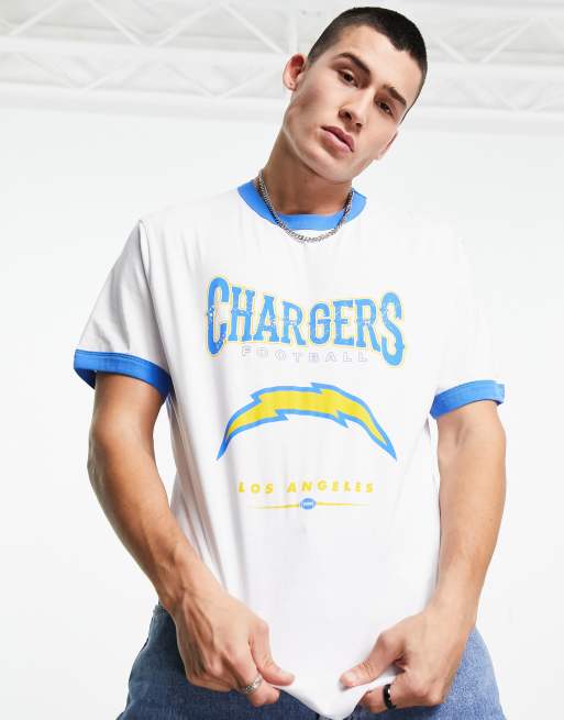 ASOS DESIGN t-shirt with NFL Los Angeles Chargers print in white