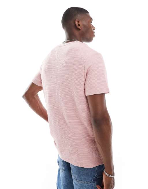 ASOS DESIGN - T-shirt met ronde hals van bouclé in roze  , 3 van 4
